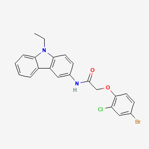 molecular formula C22H18BrClN2O2 B11585748 2-(4-bromo-2-chlorophenoxy)-N-(9-ethyl-9H-carbazol-3-yl)acetamide 