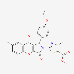 methyl 2-[1-(4-ethoxyphenyl)-7-methyl-3,9-dioxo-3,9-dihydrochromeno[2,3-c]pyrrol-2(1H)-yl]-4-methyl-1,3-thiazole-5-carboxylate