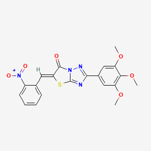 (5Z)-5-(2-nitrobenzylidene)-2-(3,4,5-trimethoxyphenyl)[1,3]thiazolo[3,2-b][1,2,4]triazol-6(5H)-one