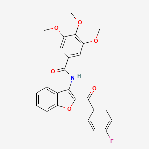 molecular formula C25H20FNO6 B11585777 N-[2-(4-fluorobenzoyl)-1-benzofuran-3-yl]-3,4,5-trimethoxybenzamide 