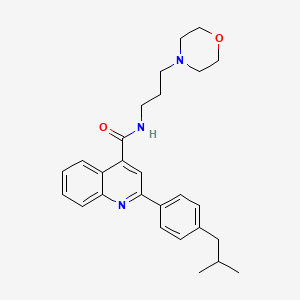 molecular formula C27H33N3O2 B11585784 2-[4-(2-methylpropyl)phenyl]-N-[3-(morpholin-4-yl)propyl]quinoline-4-carboxamide 