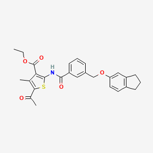 ethyl 5-acetyl-2-[({3-[(2,3-dihydro-1H-inden-5-yloxy)methyl]phenyl}carbonyl)amino]-4-methylthiophene-3-carboxylate