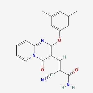 (2E)-2-cyano-3-[2-(3,5-dimethylphenoxy)-4-oxo-4H-pyrido[1,2-a]pyrimidin-3-yl]prop-2-enamide