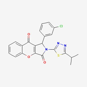 1-(3-Chlorophenyl)-2-[5-(propan-2-yl)-1,3,4-thiadiazol-2-yl]-1,2-dihydrochromeno[2,3-c]pyrrole-3,9-dione