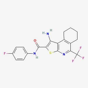 1-amino-N-(4-fluorophenyl)-5-(trifluoromethyl)-6,7,8,9-tetrahydrothieno[2,3-c]isoquinoline-2-carboxamide