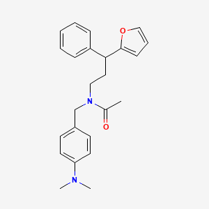 molecular formula C24H28N2O2 B11585846 N-[4-(dimethylamino)benzyl]-N-[3-(furan-2-yl)-3-phenylpropyl]acetamide 