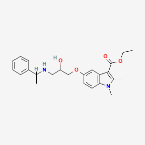 molecular formula C24H30N2O4 B11585853 ethyl 5-{2-hydroxy-3-[(1-phenylethyl)amino]propoxy}-1,2-dimethyl-1H-indole-3-carboxylate 