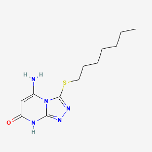 5-amino-3-heptylsulfanyl-1H-[1,2,4]triazolo[4,3-a]pyrimidin-7-one