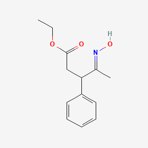 molecular formula C13H17NO3 B11585927 ethyl (4E)-4-(hydroxyimino)-3-phenylpentanoate 