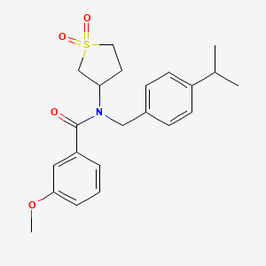 N-(1,1-dioxidotetrahydrothiophen-3-yl)-3-methoxy-N-[4-(propan-2-yl)benzyl]benzamide