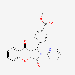 Methyl 4-[2-(5-methylpyridin-2-yl)-3,9-dioxo-1,2,3,9-tetrahydrochromeno[2,3-c]pyrrol-1-yl]benzoate