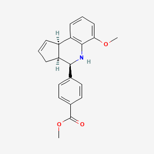 molecular formula C21H21NO3 B11585945 methyl 4-[(3aS,4R,9bR)-6-methoxy-3a,4,5,9b-tetrahydro-3H-cyclopenta[c]quinolin-4-yl]benzoate 