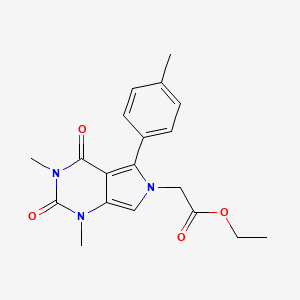 ethyl [1,3-dimethyl-5-(4-methylphenyl)-2,4-dioxo-1,2,3,4-tetrahydro-6H-pyrrolo[3,4-d]pyrimidin-6-yl]acetate