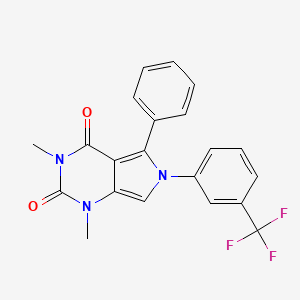 molecular formula C21H16F3N3O2 B11585983 1,3-dimethyl-5-phenyl-6-[3-(trifluoromethyl)phenyl]-1H-pyrrolo[3,4-d]pyrimidine-2,4(3H,6H)-dione 