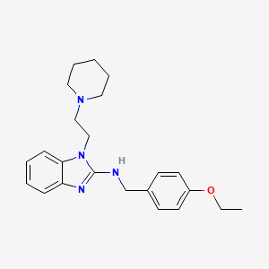 molecular formula C23H30N4O B11585984 N-(4-ethoxybenzyl)-1-[2-(piperidin-1-yl)ethyl]-1H-benzimidazol-2-amine 