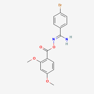 molecular formula C16H15BrN2O4 B11585989 4-bromo-N'-{[(2,4-dimethoxyphenyl)carbonyl]oxy}benzenecarboximidamide 