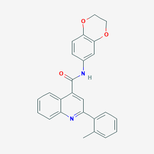 N-(2,3-dihydro-1,4-benzodioxin-6-yl)-2-(2-methylphenyl)quinoline-4-carboxamide