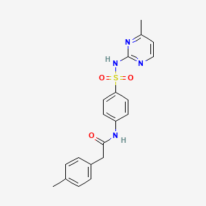 molecular formula C20H20N4O3S B11586000 2-(4-methylphenyl)-N-{4-[(4-methylpyrimidin-2-yl)sulfamoyl]phenyl}acetamide 