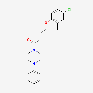 molecular formula C21H25ClN2O2 B11586007 4-(4-Chloro-2-methylphenoxy)-1-(4-phenylpiperazin-1-yl)butan-1-one 