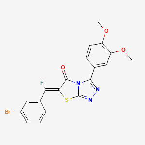 molecular formula C19H14BrN3O3S B11586020 (6Z)-6-(3-bromobenzylidene)-3-(3,4-dimethoxyphenyl)[1,3]thiazolo[2,3-c][1,2,4]triazol-5(6H)-one 