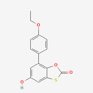 molecular formula C15H12O4S B11586032 7-(4-Ethoxyphenyl)-5-hydroxy-1,3-benzoxathiol-2-one 