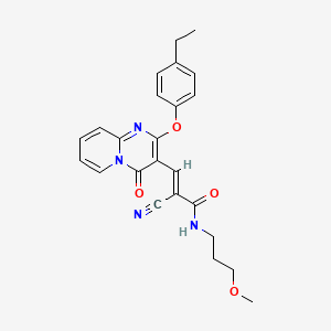 molecular formula C24H24N4O4 B11586061 (2E)-2-cyano-3-[2-(4-ethylphenoxy)-4-oxo-4H-pyrido[1,2-a]pyrimidin-3-yl]-N-(3-methoxypropyl)prop-2-enamide 