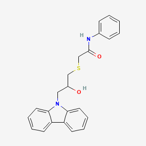 2-{[3-(9H-carbazol-9-yl)-2-hydroxypropyl]sulfanyl}-N-phenylacetamide