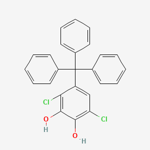 3,6-Dichloro-4-(triphenylmethyl)benzene-1,2-diol