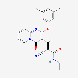 molecular formula C22H20N4O3 B11586079 (2E)-2-cyano-3-[2-(3,5-dimethylphenoxy)-4-oxo-4H-pyrido[1,2-a]pyrimidin-3-yl]-N-ethylprop-2-enamide 