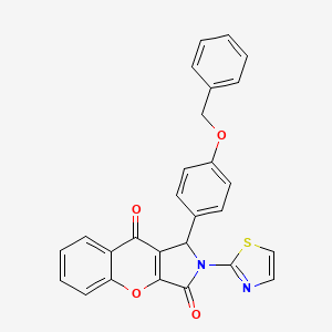 molecular formula C27H18N2O4S B11586081 1-[4-(Benzyloxy)phenyl]-2-(1,3-thiazol-2-yl)-1,2-dihydrochromeno[2,3-c]pyrrole-3,9-dione 