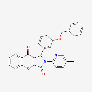 1-[3-(Benzyloxy)phenyl]-2-(5-methylpyridin-2-yl)-1,2-dihydrochromeno[2,3-c]pyrrole-3,9-dione