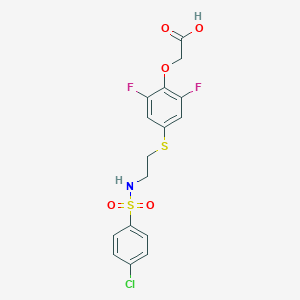 B115861 2-[4-[2-[(4-Chlorophenyl)sulfonylamino]ethylsulfanyl]-2,6-difluorophenoxy]acetic acid CAS No. 141286-14-8