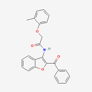 molecular formula C24H19NO4 B11586103 N-(2-benzoyl-1-benzofuran-3-yl)-2-(2-methylphenoxy)acetamide 