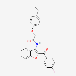 molecular formula C25H20FNO4 B11586150 2-(4-ethylphenoxy)-N-[2-(4-fluorobenzoyl)-1-benzofuran-3-yl]acetamide 