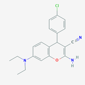 molecular formula C20H20ClN3O B11586219 2-amino-4-(4-chlorophenyl)-7-(diethylamino)-4H-chromene-3-carbonitrile 