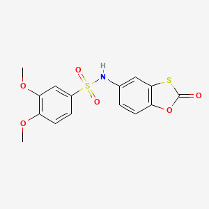 3,4-dimethoxy-N-(2-oxo-1,3-benzoxathiol-5-yl)benzenesulfonamide