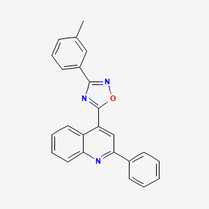 4-[3-(3-Methylphenyl)-1,2,4-oxadiazol-5-yl]-2-phenylquinoline