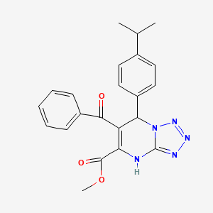 molecular formula C22H21N5O3 B11586238 Methyl 6-(phenylcarbonyl)-7-[4-(propan-2-yl)phenyl]-4,7-dihydrotetrazolo[1,5-a]pyrimidine-5-carboxylate 