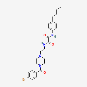 molecular formula C25H31BrN4O3 B11586267 N-(2-{4-[(4-bromophenyl)carbonyl]piperazin-1-yl}ethyl)-N'-(4-butylphenyl)ethanediamide 