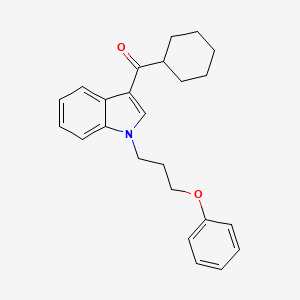 molecular formula C24H27NO2 B11586376 cyclohexyl[1-(3-phenoxypropyl)-1H-indol-3-yl]methanone 