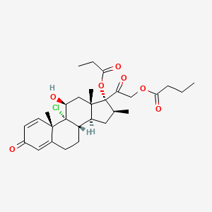molecular formula C₂₉H₃₉ClO₇ B1158640 Beclomethasone 21-Butyrate 17-Propionate 