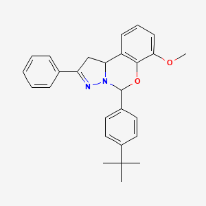 5-(4-Tert-butylphenyl)-7-methoxy-2-phenyl-1,10b-dihydropyrazolo[1,5-c][1,3]benzoxazine