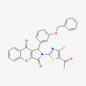 2-(5-Acetyl-4-methyl-1,3-thiazol-2-yl)-1-[3-(benzyloxy)phenyl]-1,2-dihydrochromeno[2,3-c]pyrrole-3,9-dione