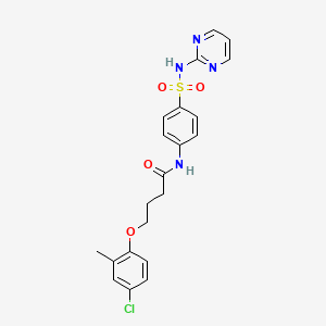 4-(4-chloro-2-methylphenoxy)-N-[4-(pyrimidin-2-ylsulfamoyl)phenyl]butanamide