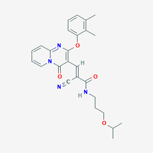 (2E)-2-cyano-3-[2-(2,3-dimethylphenoxy)-4-oxo-4H-pyrido[1,2-a]pyrimidin-3-yl]-N-[3-(propan-2-yloxy)propyl]prop-2-enamide