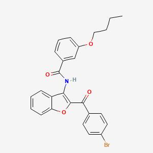 N-[2-(4-bromobenzoyl)-1-benzofuran-3-yl]-3-butoxybenzamide