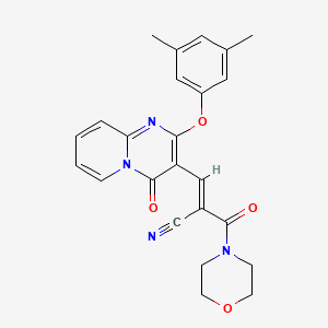 (2E)-3-[2-(3,5-dimethylphenoxy)-4-oxo-4H-pyrido[1,2-a]pyrimidin-3-yl]-2-(morpholin-4-ylcarbonyl)prop-2-enenitrile