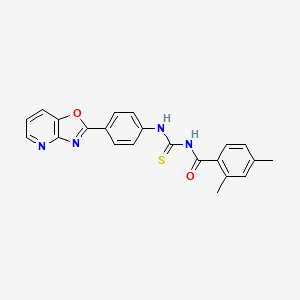 2,4-dimethyl-N-{[4-([1,3]oxazolo[4,5-b]pyridin-2-yl)phenyl]carbamothioyl}benzamide