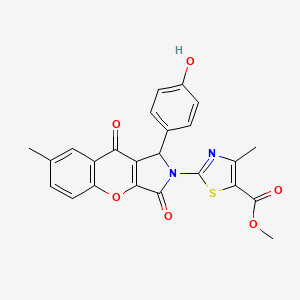 methyl 2-[1-(4-hydroxyphenyl)-7-methyl-3,9-dioxo-3,9-dihydrochromeno[2,3-c]pyrrol-2(1H)-yl]-4-methyl-1,3-thiazole-5-carboxylate