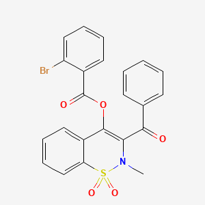 3-benzoyl-2-methyl-1,1-dioxido-2H-1,2-benzothiazin-4-yl 2-bromobenzoate